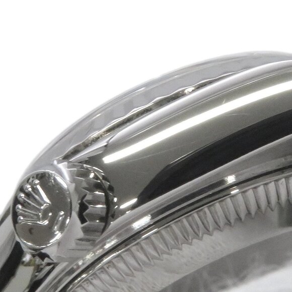 ROLEX Datejust 26mm Stainless Steel 18K White Gold Black Dial - Picture 9 of 12